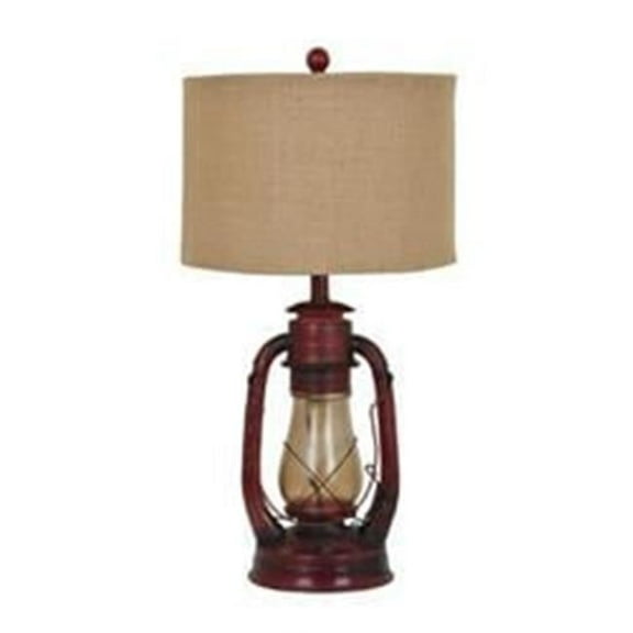 Crestview Collection  Lauren Table Lamp, Rustic Red