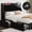Black, variant on Full Tufted Platform Bed Frame – 4 Storage Drawers, Headboard with Charging Station, Wood Slats, No Box Spring Needed, Easy Setup, Navy Blue