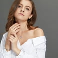 thumbnail image 3 of 18k White Gold Plated Love Arrow Birthstone Pendant Necklace Women Jewelry, 3 of 6