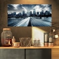 thumbnail image 1 of Ville avec Teinte Bleue - Impression sur Toile de Paysage Urbain, 1 of 3