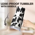 thumbnail image 5 of Reusable 20oz Geometric Design Double Wall Tumbler, Stainless Steel Insulated Travel Coffee Mug with Handle Leak Proof, 5 of 5