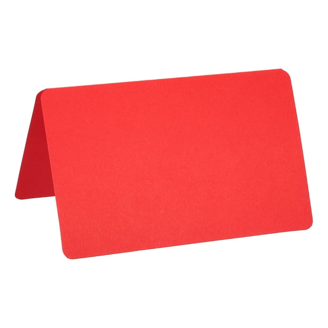 Unique Bargains Blank Greeting Cards,50pack Favor Decor Foldable Blank Card ,Red Card Paper
