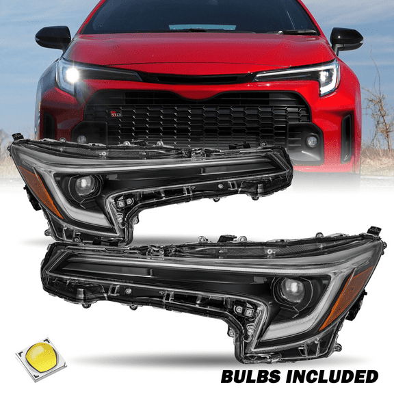 Titans Motors LED DRL Headlights for 2023–2024 Toyota Corolla Hybrid SE/XLE/XSE Left and Right Pair
