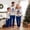 Style1:Blue, variant on AceBaby Christmas Family Matching Pajamas Set Tree and plaid Print Holiday Sleepwear Loungewear PJs