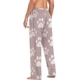 thumbnail image 5 of Men's Pajama Pants with Pockets Sleepwear Lounge Pants Stretch Casual Rose Gold Dog Paw, 5 of 6