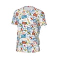 thumbnail image 6 of Wukai Summer Stamp Print Men's Short-Sleeved Mesh T-Shirt,Quick-Dry Short Sleeve Workout T-Shirt-X-Large, 6 of 8