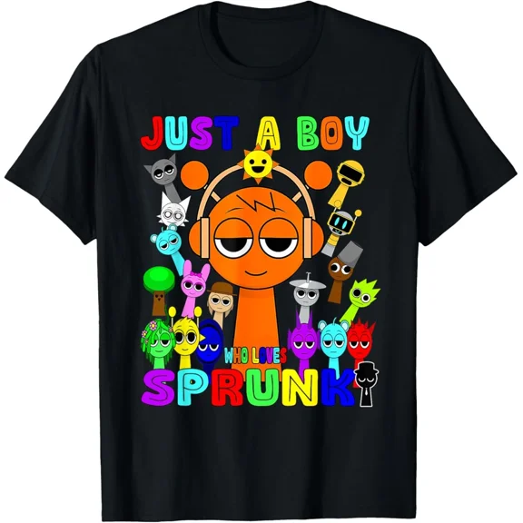 Kids Boys Just A Boy Who Loves Sprunki T-Shirt