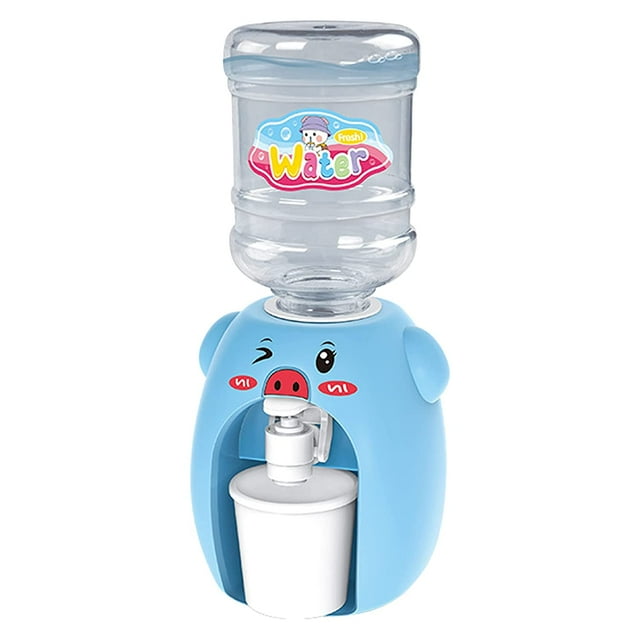 Kids Mini Water Dispenser Frog Animal Style Water Machine- Children Mini Water Dispenser Drink Water Machine Toy for Home - Blue Pig