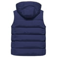 thumbnail image 2 of Chrisuno Boy's Snow Sleeveless Vest Hoodie Winter Warm Vest Coat Sherpa Lined Puffer Ski Sleeveless Jacket Navy 14-16, 2 of 5