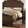 thumbnail image 3 of Bedroom Furniture Traditional Formal Queen Size Bed Dresser Mirror 2x Nightstands Chest 6pcs Set Dark Brown Plywood, 3 of 8