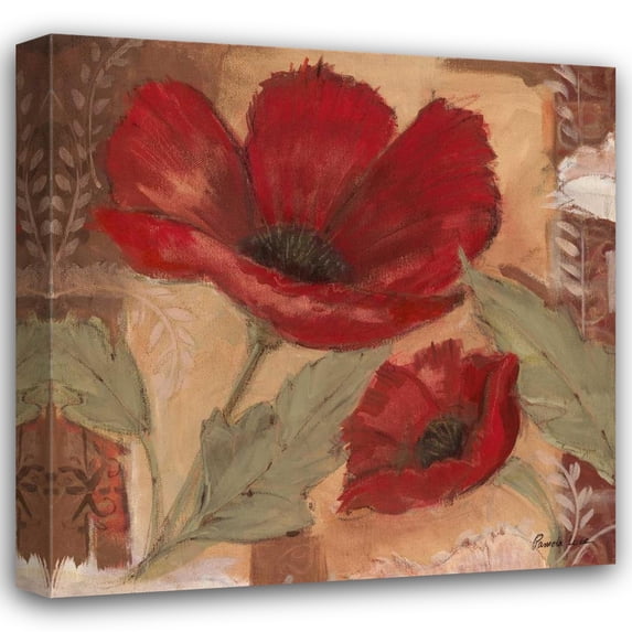 Pamela Luer 20x20 Gallery Wrapped Canvas Wall Art Titled - Amapola Roja I