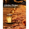 thumbnail image 3 of Homemory 24Pack Flickering Flameless Votive Candles, Battery Operated LED Tealight for Wedding, Outdoor, Table, Festival (Warm White,Battery Included), 3 of 8