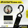 thumbnail image 5 of XSTRAP 4pk 1.5in x 15ft Over Size Handle Ratchet Tie Down Straps With Safety Lock S Hooks, 5 of 7
