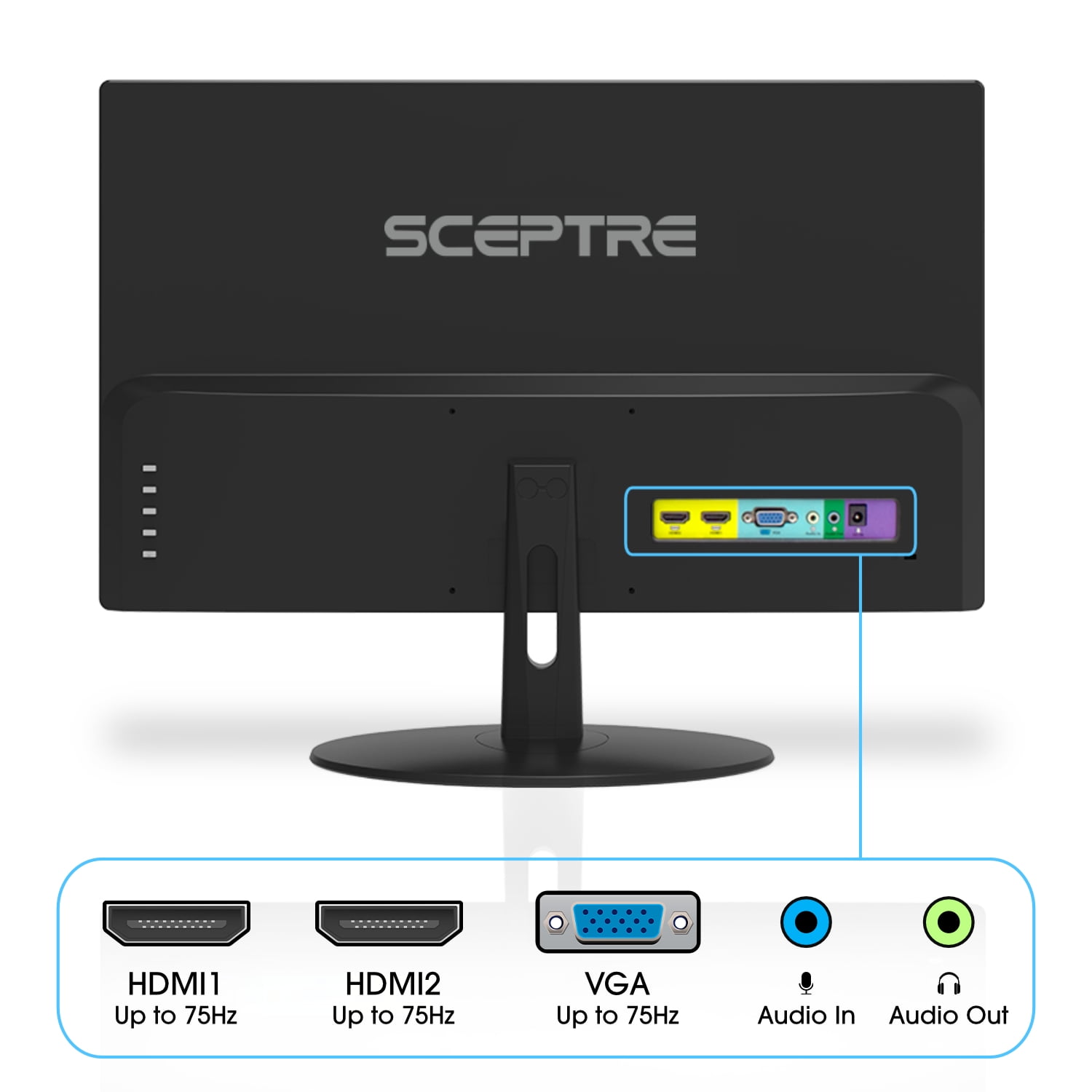 Sceptre 20" 1600x900 HDMI VGA 75hz 5ms LED Monitor (E205W-1600 Black)