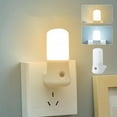 thumbnail image 1 of Cagogo 2Pcs Light Control Plug In Night Light, Auto On/Off Sensor Eye Protection Sleep Aid, Dimmable LED Night Light for Bedroom Bedside, Nursery Hallway Bathroom, Energy Saving Plug Night Lamp, 1 of 7