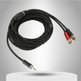 thumbnail image 5 of 3.5MM to 2RCA Component ABS Cord AV Cable Audio Video Cord for Tablet Laptop Amplifier TV 5m, 5 of 8