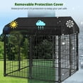 thumbnail image 6 of SINGES Large Outdoor Dog Kennel, 4ft x 4.2ft x 4.5ft Fence with UV-Resistant Oxford Cloth Roof & Secure, 6 of 7