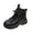 style-01 Black, variant on Little Girls Boots Girls Ankle Boots Kids Ankle Booties Side Zipper Low Heel Outdoor Warm Shoes for Little Kids/Big Kids Size 13 (Silver,Little Kids 13)
