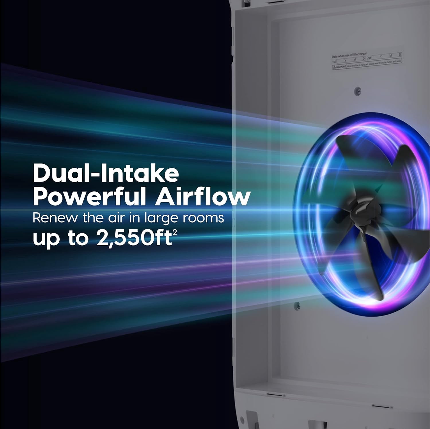 IRIS WOOZOO APF-45 Air Purifiers for Home Large Rooms with H13 True HEPA Filter with Auto Mode, White