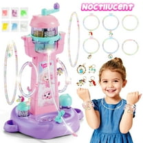 Huge Wave Bracelet Making Kit for Girls, Unicorn Glow Jewelry Beading Machine Set, with Clear Tube, Christmas Birthday Crafts Gifts for Girls Ages 5-12