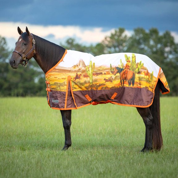 Jeffers Waterproof Breathable Turnout Blanket, 84", 240g Polyfill - Cattle Drive