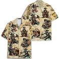 thumbnail image 2 of Funny Pirate Hawaiian Shirt For Men Skull Aloha Vintage Shirt Mens Hawaiian Shirts Short Sleeve Button Down Shirt Men TO1, 2 of 7