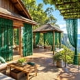 thumbnail image 5 of Outdoor Curtains Lace Voile Sheer Curtain | Bug Screen Mesh Curtain for Patio Porch Balcony Pergola Terrace | Lightweight Privacy Curtain | 59X79 Inches, 5 of 7