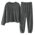 thumbnail image 6 of MEICHEN Pajamas Set for Women Womens Pajama Sets Fleece Pajamas Comfortable Pullover Tops Sleep Pants Lounging Warm Sleepwear Womens Sleepwear, 6 of 8