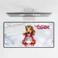thumbnail image 4 of Hello Welcome Winter Dachshund Holding Snow Globe Snowman Desk Mat Full Keyboard Mouse Pad Wiener Dog Lover Gifts Idea Large Mousepad - 13015, 4 of 5