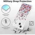 thumbnail image 3 of Floral Case for iPhone 15 6.1-inch,Clear Flower Case Slim Cute Cover for Girls Women,Transparent Soft TPU Bumper Protective Case with Reinforced Corners,Red Flower, 3 of 11