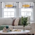 thumbnail image 3 of LALILO Kitchen Curtain Valance Coffee White Cup Rod Pocket Window Curtain 52"x 18" Set of 2, 3 of 6
