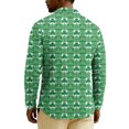 thumbnail image 6 of Men's St. Patrick's Day Shamrock Henley Long Sleeve Pullover Casual Top Shirt, 6 of 6