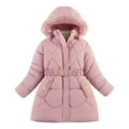 thumbnail image 3 of Liyamei Stylish Long Waist Flattering Winter Coat For Girls With Warm Filling And Detachable Hood Girls Waterproof Winter Jacket Size 9-10 Years, 3 of 4