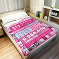 thumbnail image 2 of 13 Year Old Girl Birthday Gifts, Pink Love Rose Elements Happy Birthday Blanket, Sweet 13 Gifts for Girls Daughters Sisters Friends, 50"x60", 2 of 5