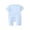 E110-Light Blue, variant on Baby Boys Solid Color Short Sleeve Bodysuit Cotton Comfort Summer Casual Breathable Romper for 0-24 Months Newborn