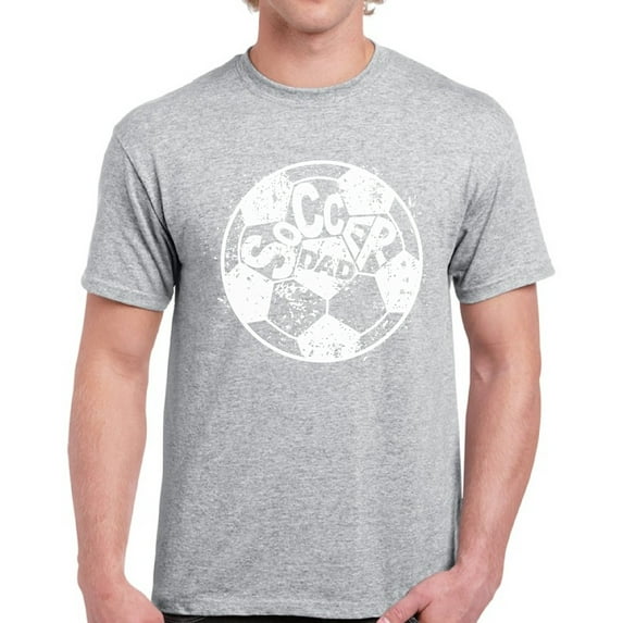 Men T-Shirt Funny Dad Gifts - Soccer Dad Vintage White Print - Graphic Tee