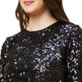 thumbnail image 5 of Globus Women Black Embellished Sequinned Detailed Crop Top, 5 of 6