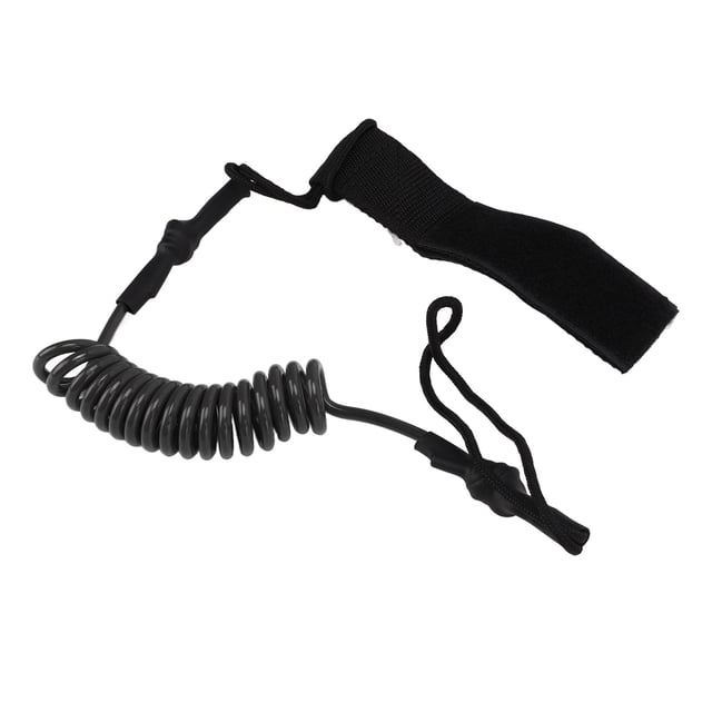 Cuerda de seguridad para remo de Kayak, accesorios de tabla de Paddle ajustables de resistencia duradera para antipérdida, color negro