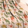 thumbnail image 3 of Pink Cartoon Dinosaurs Christmas Pattern Blanket,Comfortable Soft Lamb Wool Throw Blanket,All Season,Warm Lightweight Blankets for Sofa Bed Couch Living Room Chair,30"x40", 3 of 4