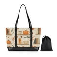 thumbnail image 7 of FORMRS Canvas Laptop Tote Bag for Women with 15.6" Computer Compartments Shoulder Handbag, Fall Book Shelf, 7 of 7