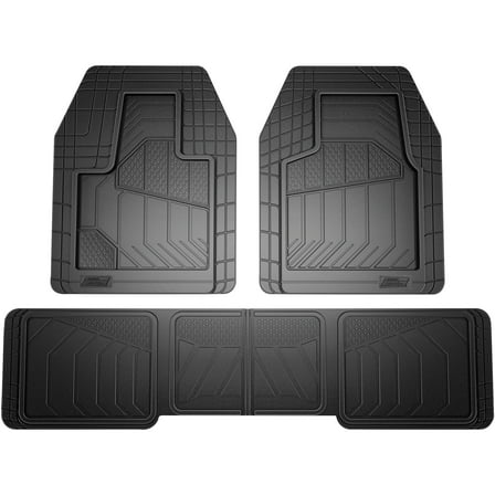 Genuine Dickies Max Coverage Full Vehicle Rubber Floor Mat 5-piece Set Black, 80103WDI