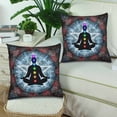 thumbnail image 2 of MKHERT In Meditation With Chakras Pillowcase Pillow Protector Cushion Cover 18x18 inch,Set of 2, 2 of 2