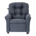 thumbnail image 6 of The Crew Furniture Traditional Kids Recliner Chair, Toddler Ages 1-5 Years, Polyester Linen, Gray, 6 of 8