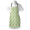 thumbnail image 4 of Floral Apron, Fresh Tones Spring Blossoming Leaves Ornaments Plain Background, Unisex Kitchen Bib with Adjustable Neck for Cooking Gardening, Adult Size, Yellow Green Fern Green, by Ambesonne, 4 of 4