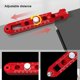 thumbnail image 4 of Regla de marcado circular de punta fija para carpintería, calibre de marcado redondo ajustable métrico/británico, aleación de aluminio, rojo, rojo, 4 of 5