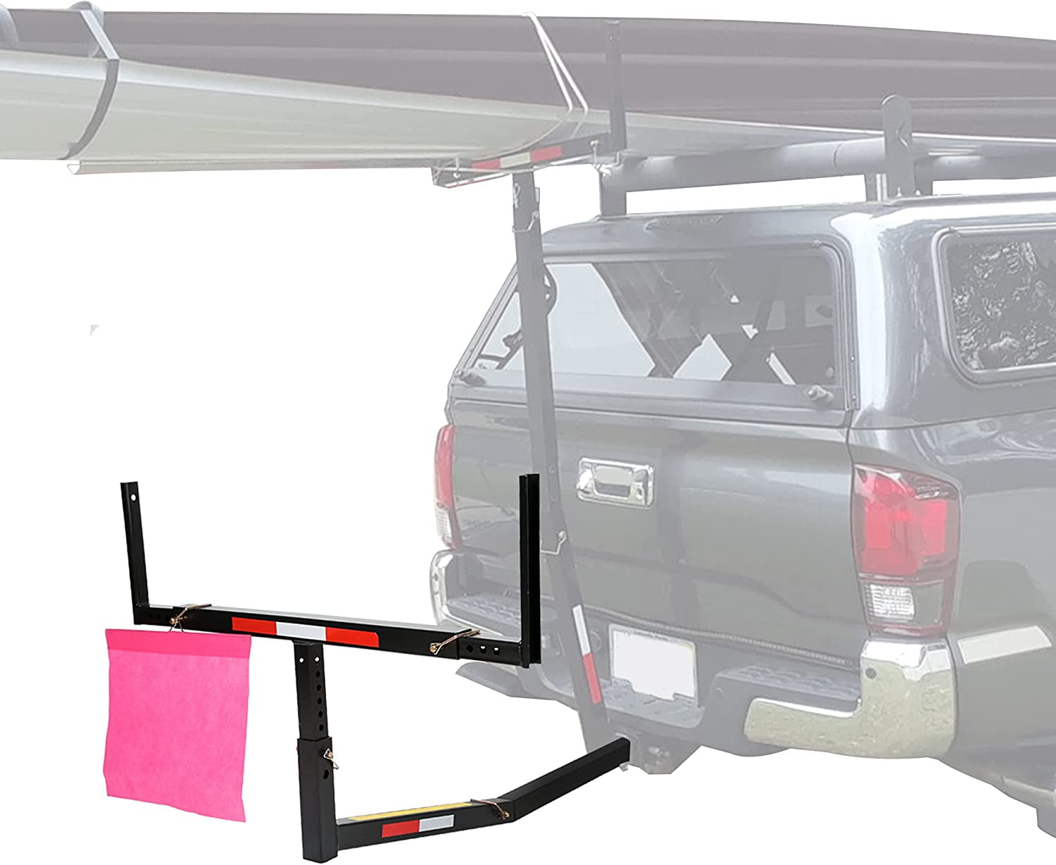 ECOTRIC Truck Bed Extender Pickup Truck Bed Hitch Mount Extension Rack