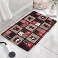 thumbnail image 3 of Red Plaid Dog Jigsaw Puzzle Flannel Non Slip Door Rugs,Washable Door Mats Indoor,Decorative Door Mats,Dirt-Resistant and Absorbent Doormat for Entrance,Bedroom,Kitchen,Bathroom,23.5x16in(60x40cm), 3 of 5