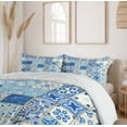 thumbnail image 6 of Ambesonne Azulejos Duvet Cover Sets, Porto Ceramic Style Motif, 2-Queen, White Blue Grey Yellow, 6 of 7