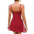 thumbnail image 5 of LWP Women's Lingerie Sexy Nightwear Spaghetti Strap Nightgown Babydoll Chemise, 5 of 12