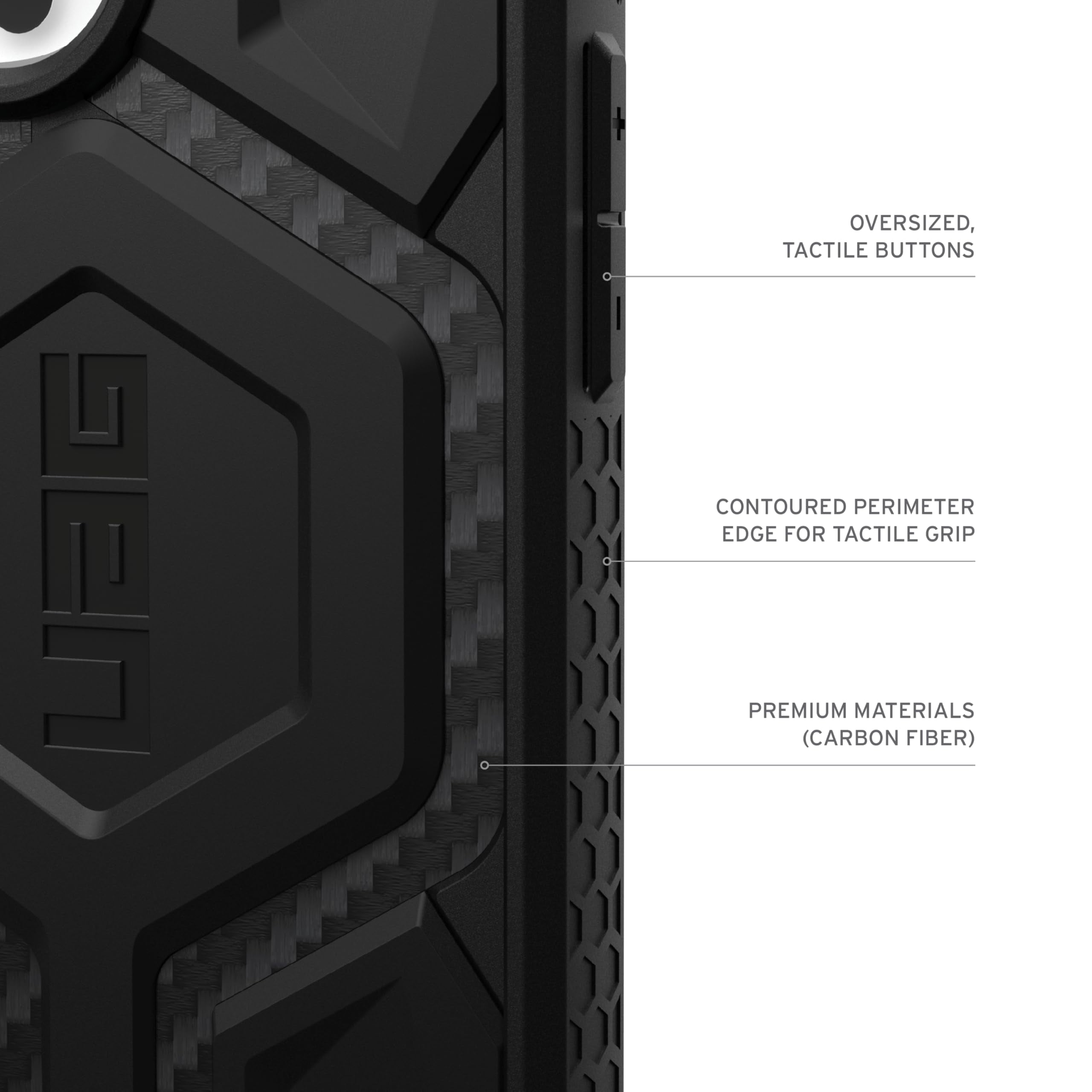 UAG iPhone 16 Pro Max Case 6.9" Monarch Pro - Compatible with MagSafe Charging Rugged Heavy Duty Shockproof Anti-Slip Military Grade Protective Cover, Carbon Fiber